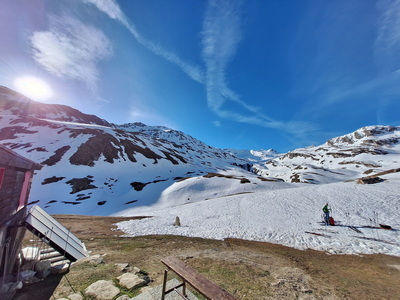 Punta Paletta und Grand Vaudalaz von der Benevolo-Hütte