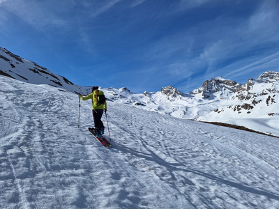 Punta Paletta und Grand Vaudalaz von der Benevolo-Hütte