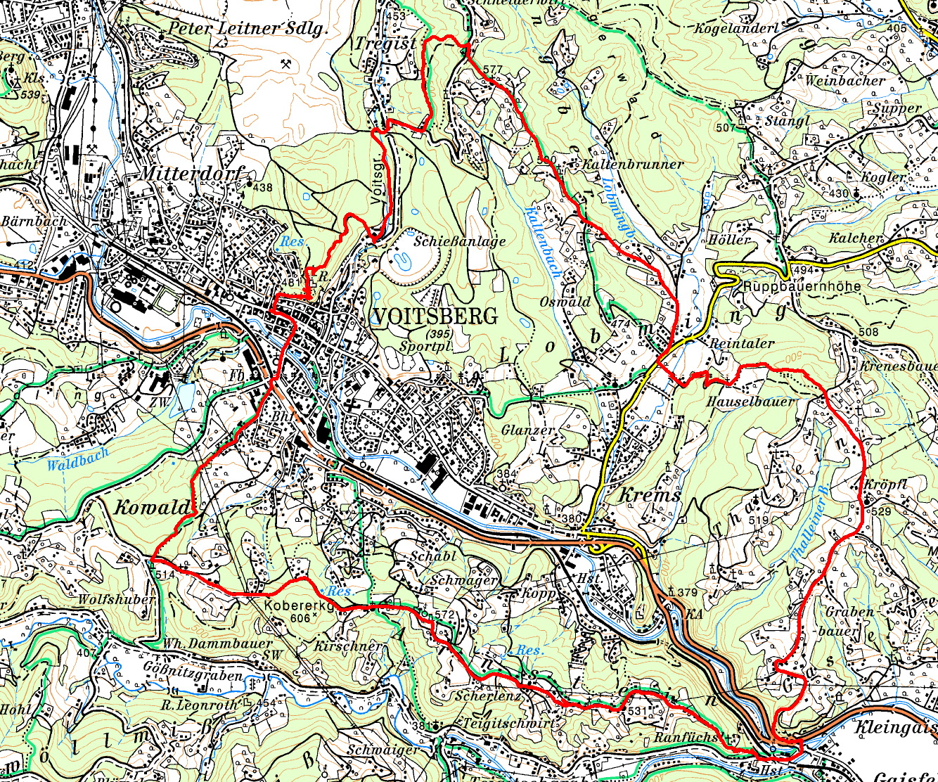 Laufstrecke/Trailrunning Rund um Voitsberg