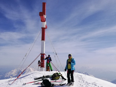 Barbara am Gipfel des Warscheneck